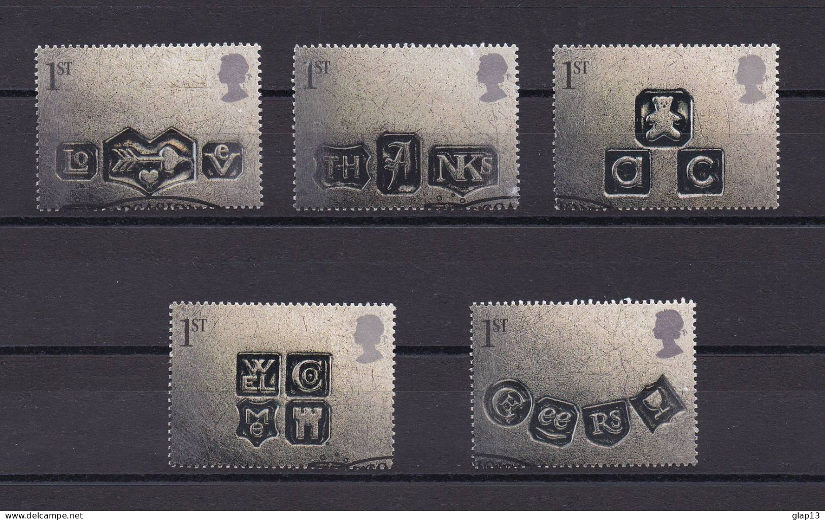 GRANDE-BRETAGNE 2001 TIMBRE N°2221/25 OBLITERE VOEUX - Used Stamps