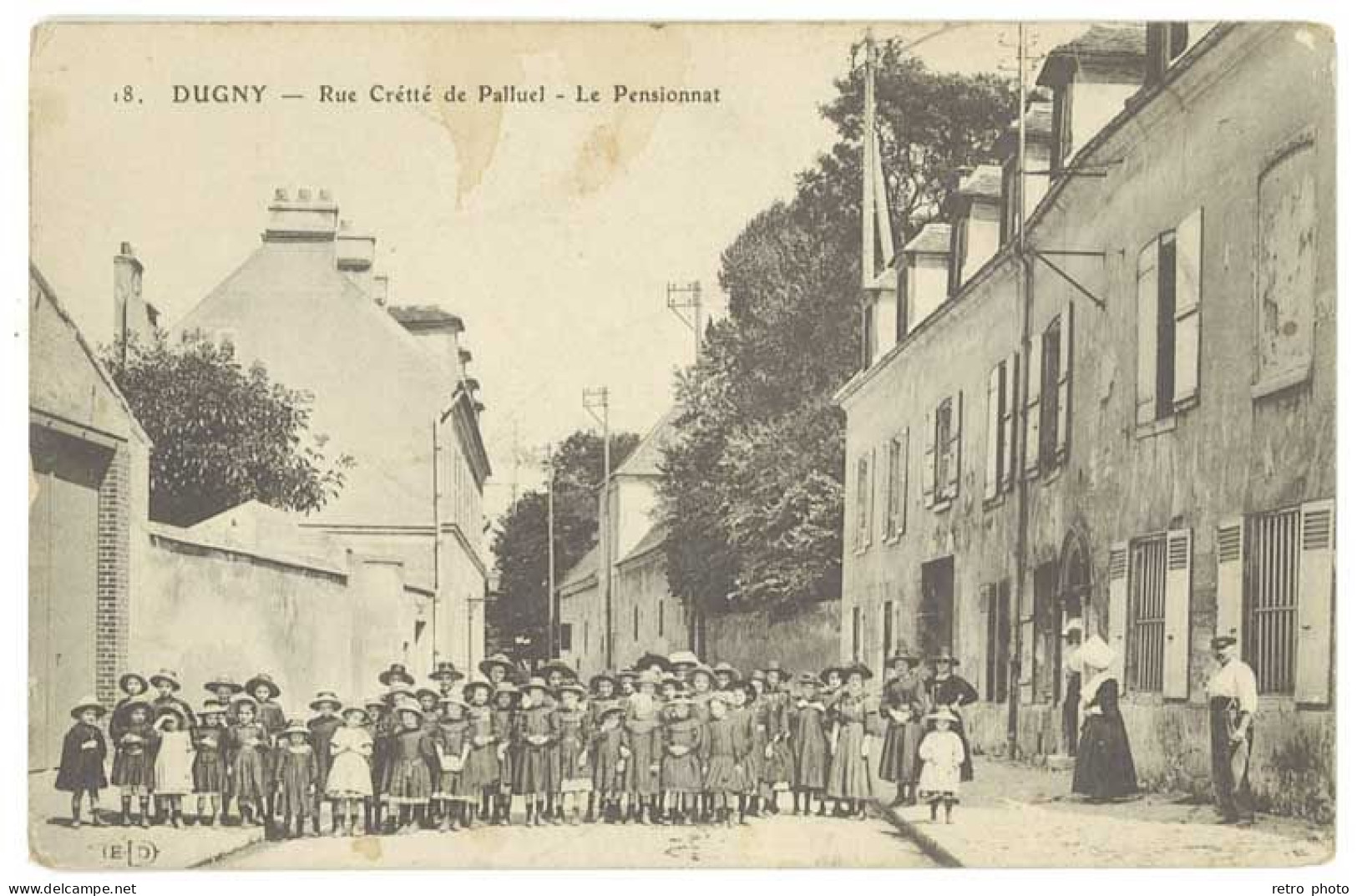 Cpa Dugny - Rue Crétté De Palluel - Le Pensionnat - éditeur Eld - Dugny