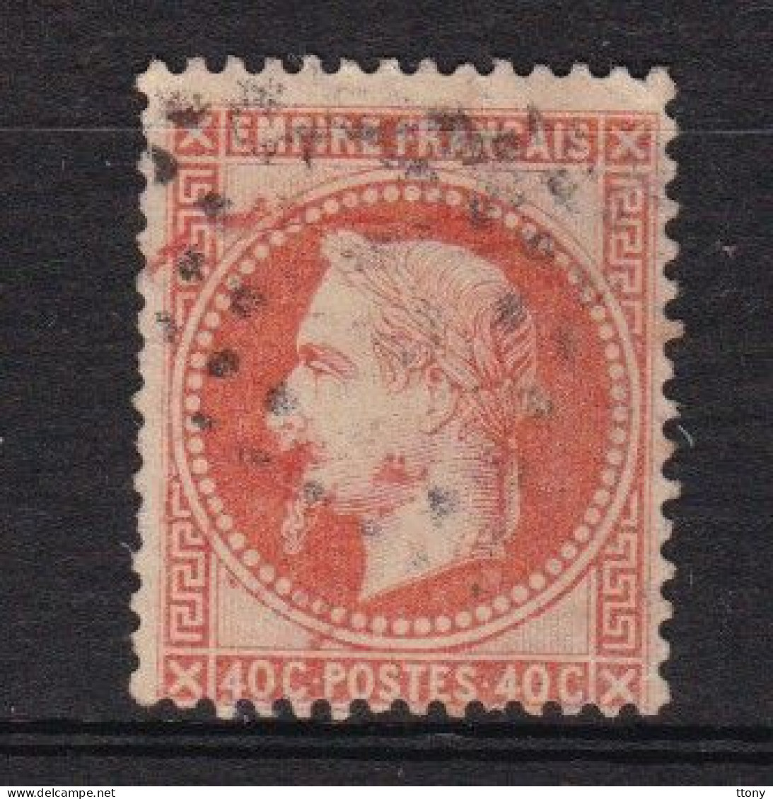 Un Timbre N° 32    Napoléon III   Lauré   Oblitéré   40 C Orange - 1863-1870 Napoléon III Lauré