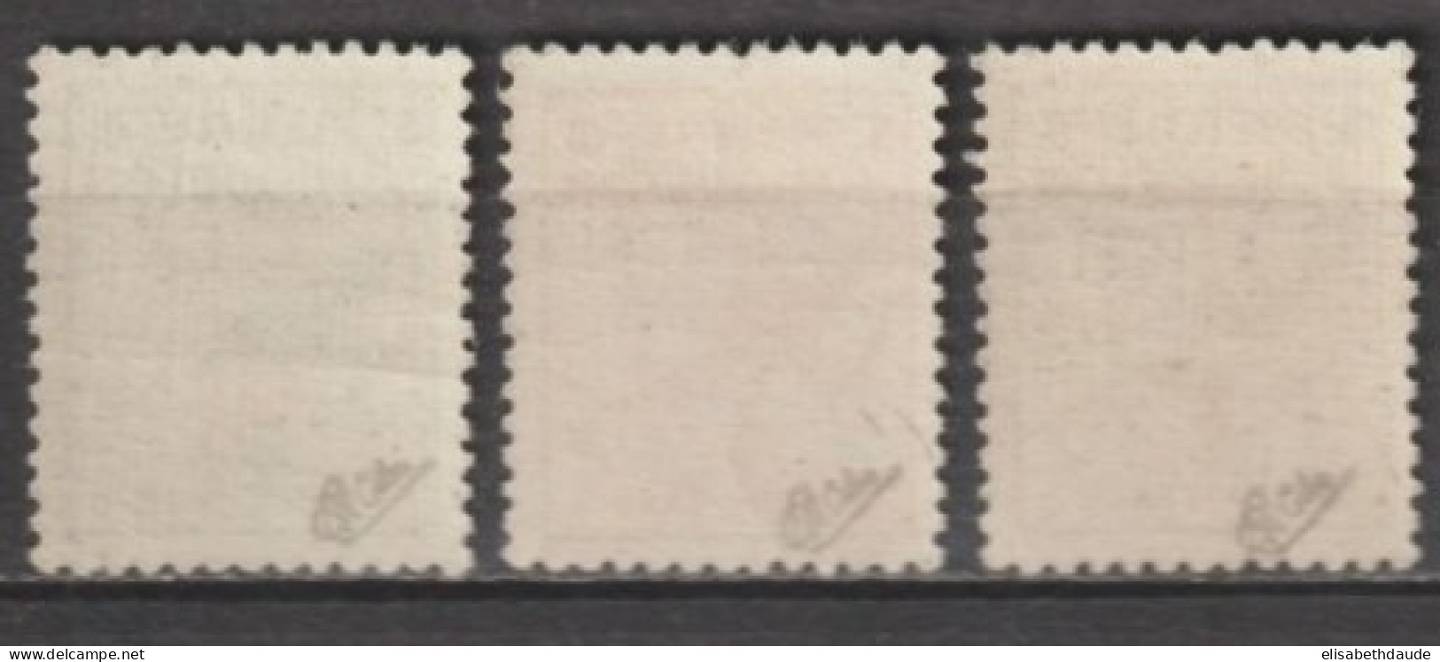 1941 - SPM FRANCE LIBRE - RARE SURCHARGE NOEL Sur TAXE - YVERT N° 48/50 ** MNH SIGNES CALVES - COTE = 580 EUR. - Ungebraucht