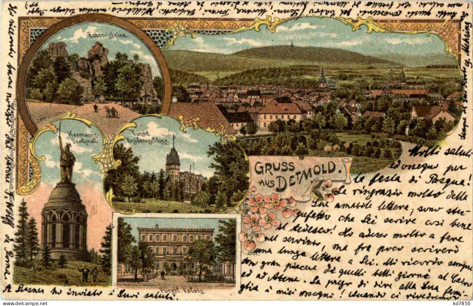 Gruss Aus Detmold - Litho - Detmold