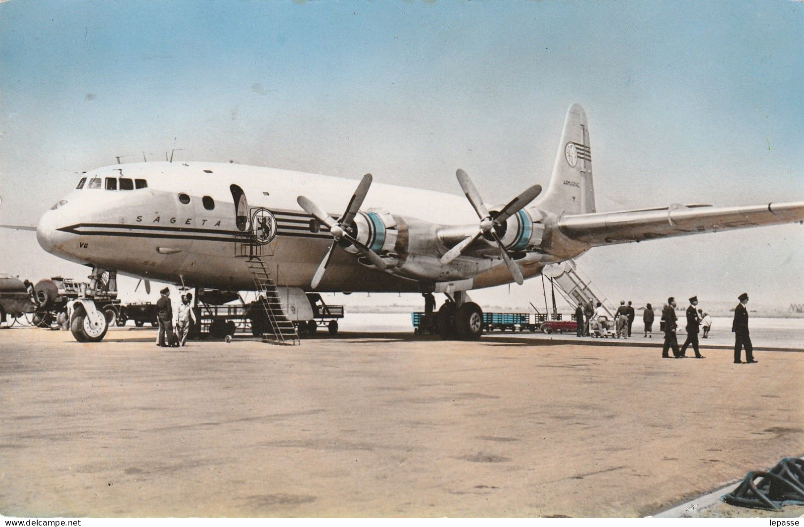 CPA AVION AEROGARE D EL AOUINA TUNISIE  TUNIS L AVION L ARMAGNAC - 1946-....: Moderne