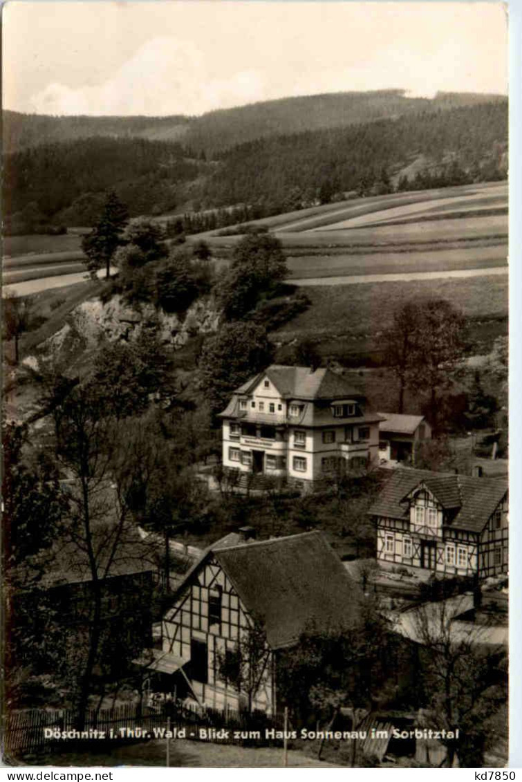 Döschnitz, Blick Zum Haus Sonnenau Im Sorbitztal - Saalfeld