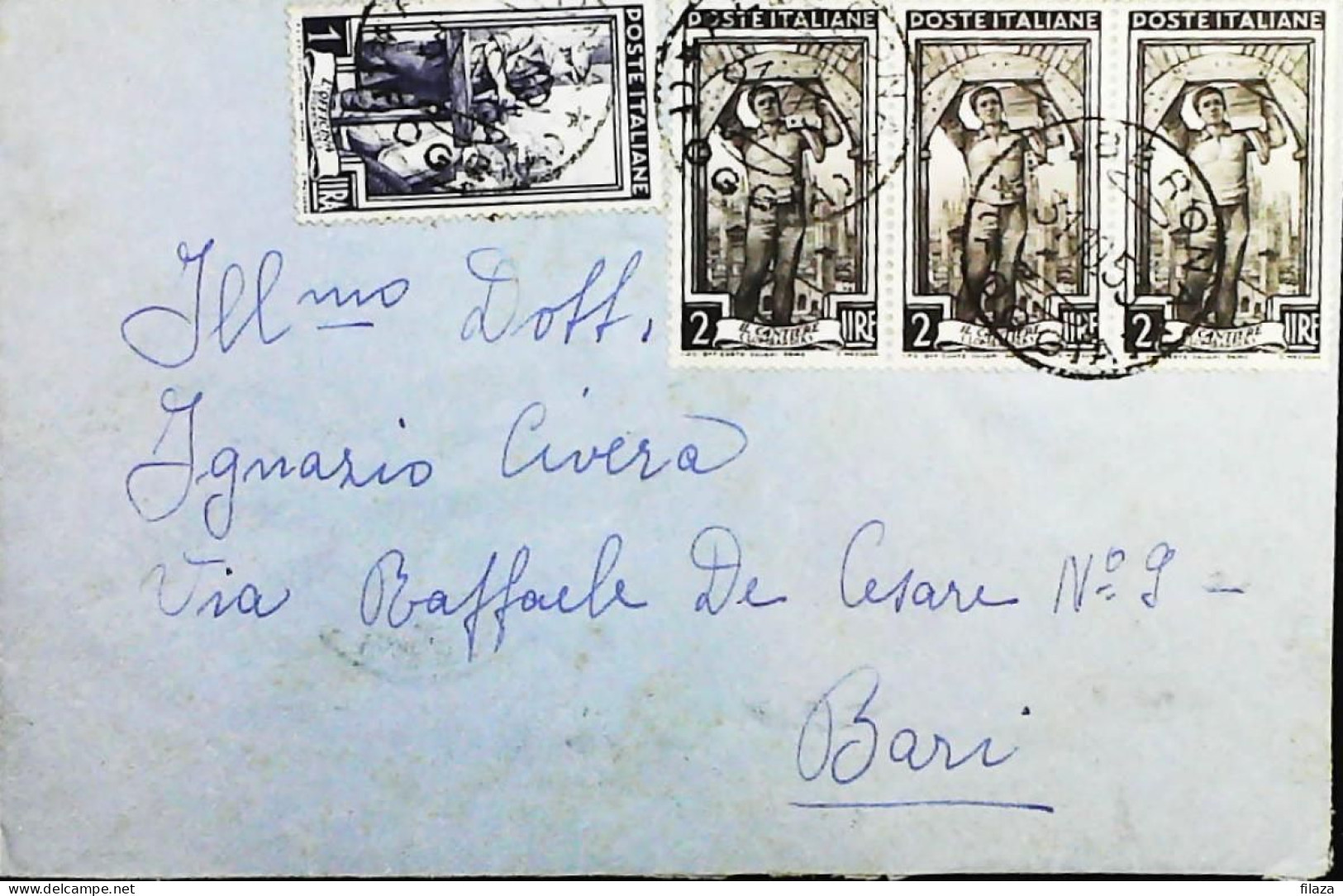 Italy - Repubblica - Italia Al Lavoro Lettera / Cartolina Da Alberona - S7366 - 1946-60: Marcophilia