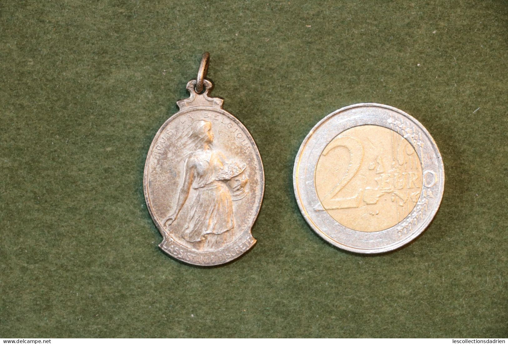 Médaille L'assistance Discrète Guerre 14-18 - Belgian Medal Wwi - Médaillette - Journée -  Devreese - Belgio