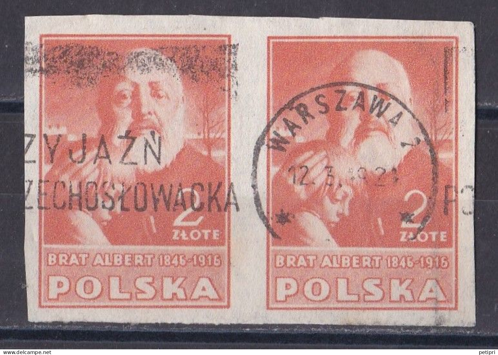 Pologne - République 1944 - 1960   Y & T N °  486  Paire  Oblitéré - Oblitérés