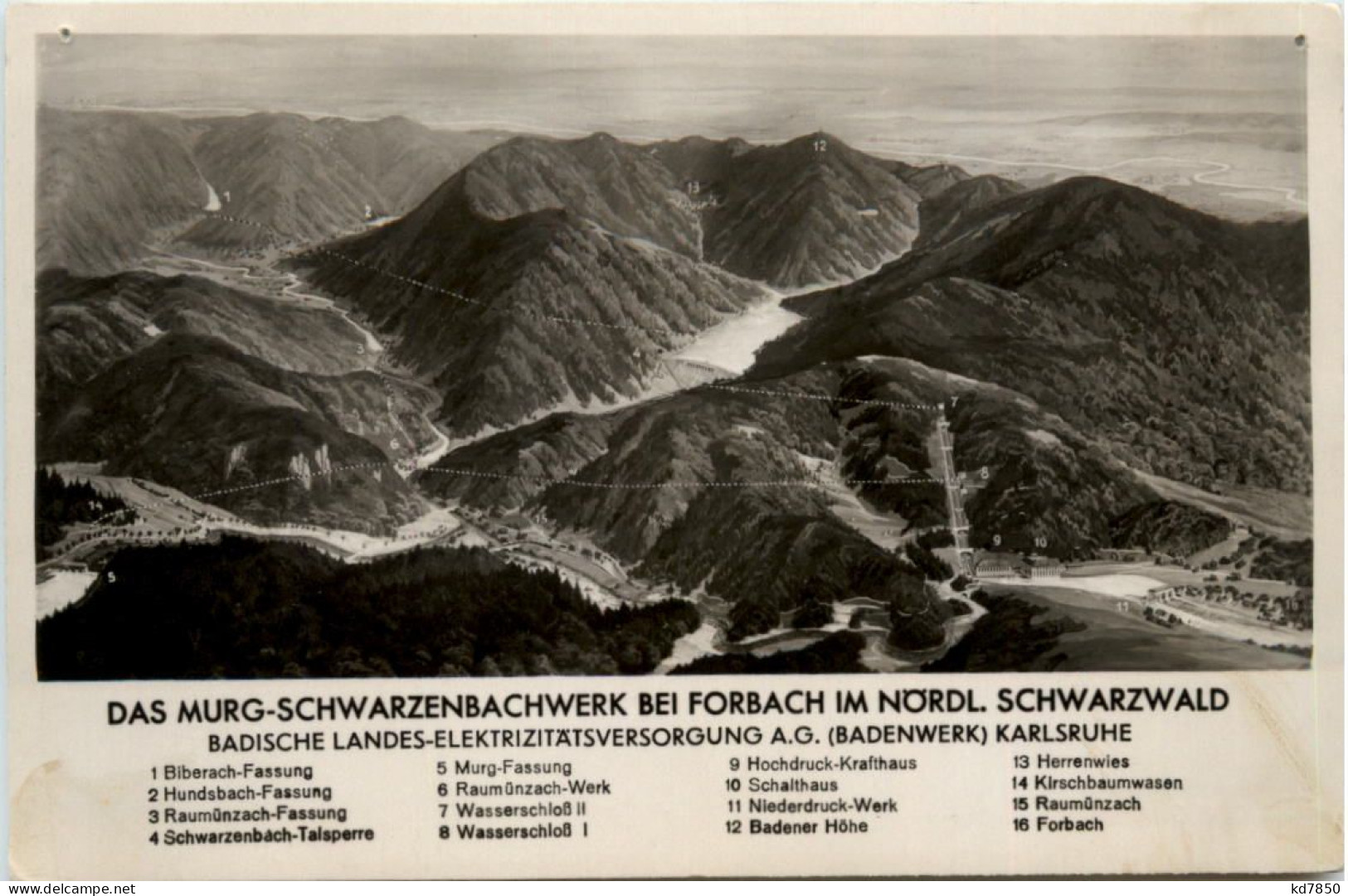Das Murg-Schwarzenbachwerk Bei Forbach - Forbach