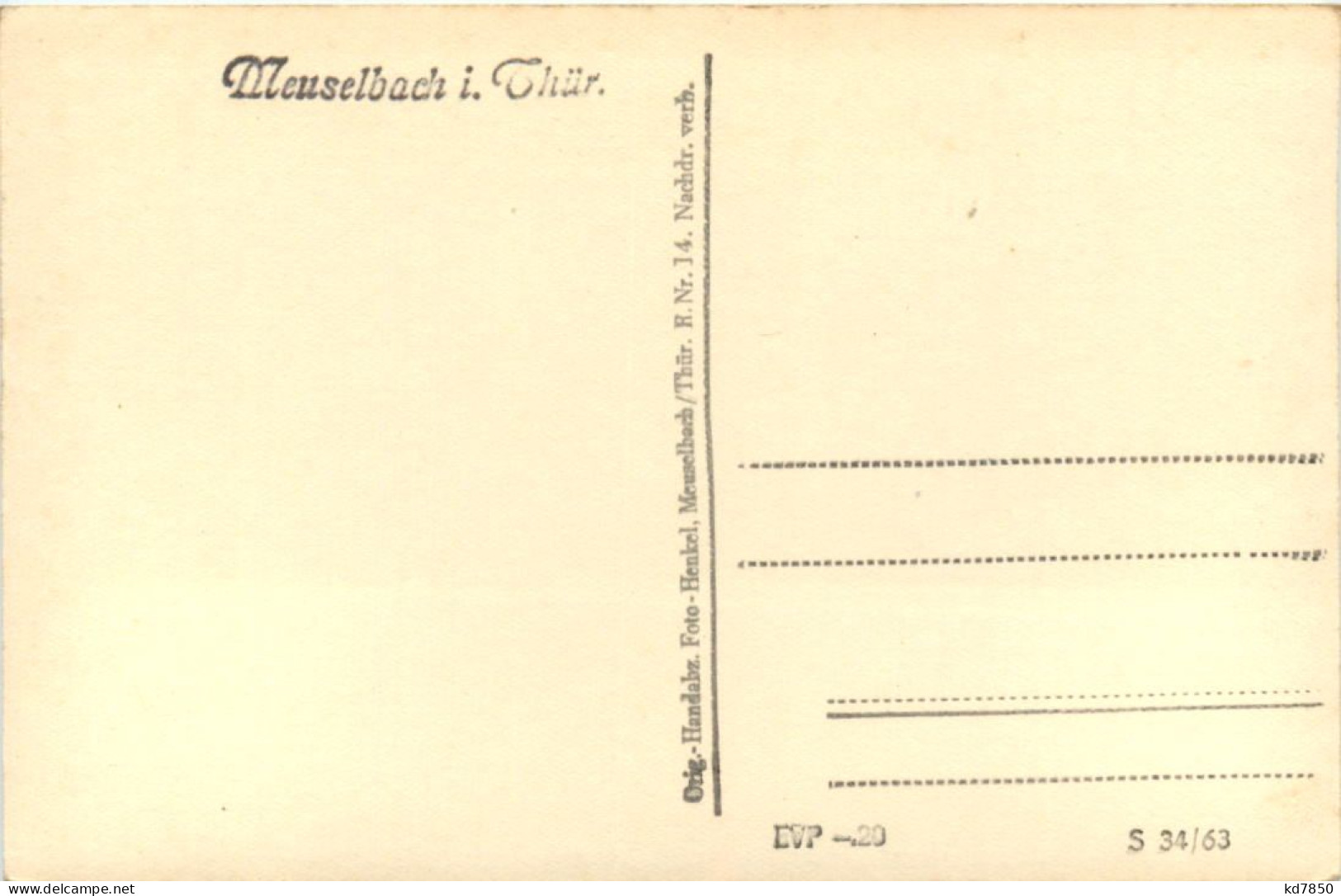 Meuselbach In Thüringen - Saalfeld