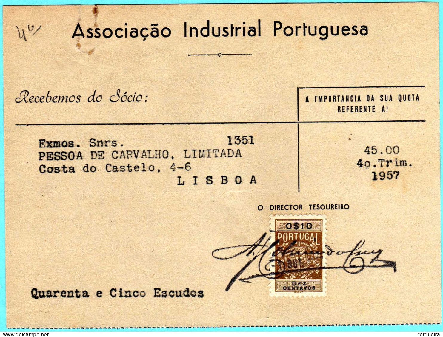 ASSOCIAÇÃO INDUSTRIAL PORTUGUESA - Brieven En Documenten