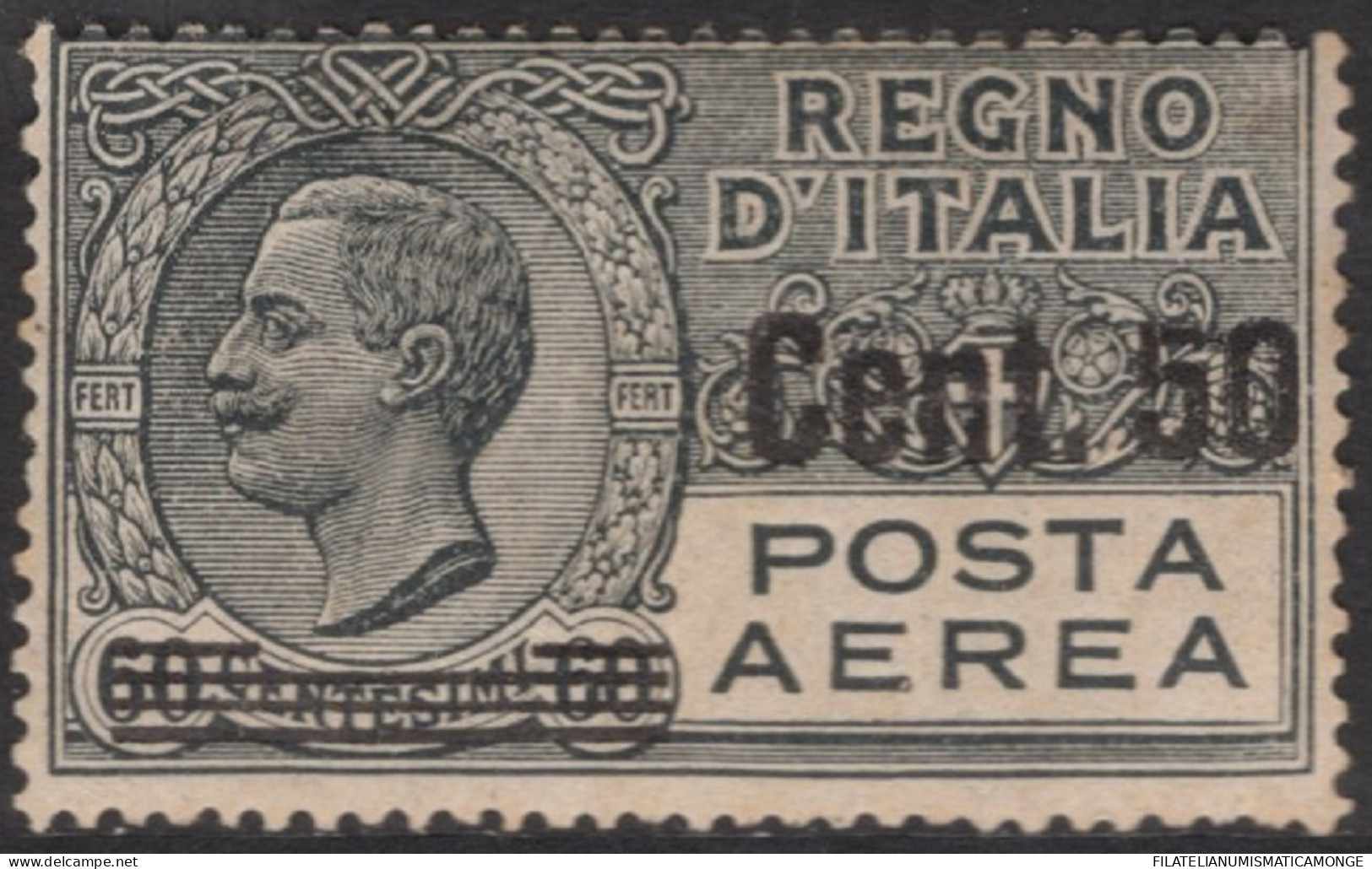 Italia / Italia 1927 Aereo 10 **/MNH 50 Sobre 60 Ctms. Gris / Victor Emmanuelle - Other & Unclassified