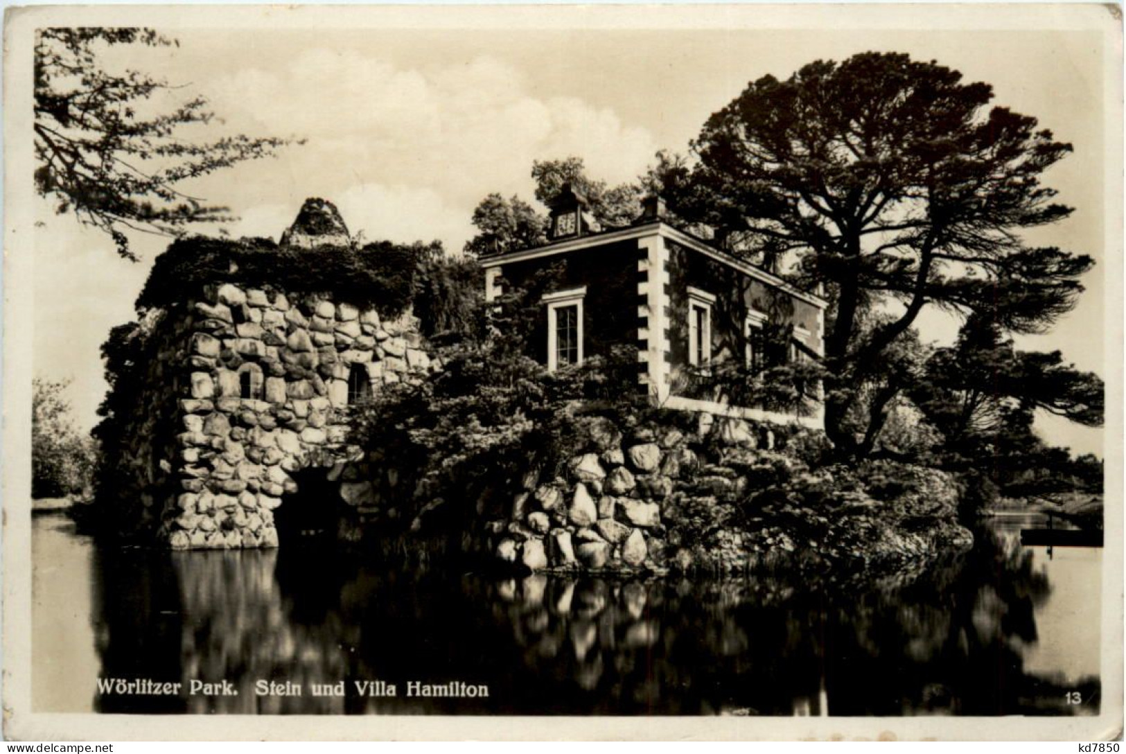 Wörlitzer Park, Stein Und Villa Hamilton - Wörlitz