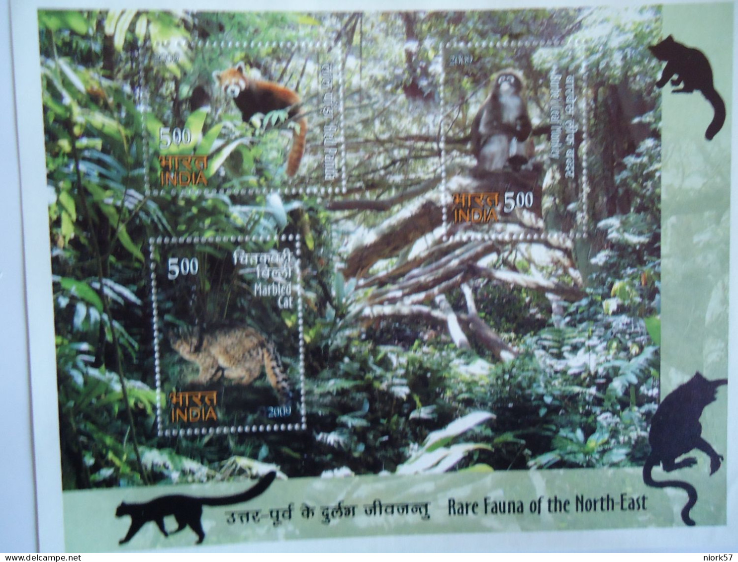 INDIA   MNH  SHEET   ANIMALS MONKEYS 2000 - Apen