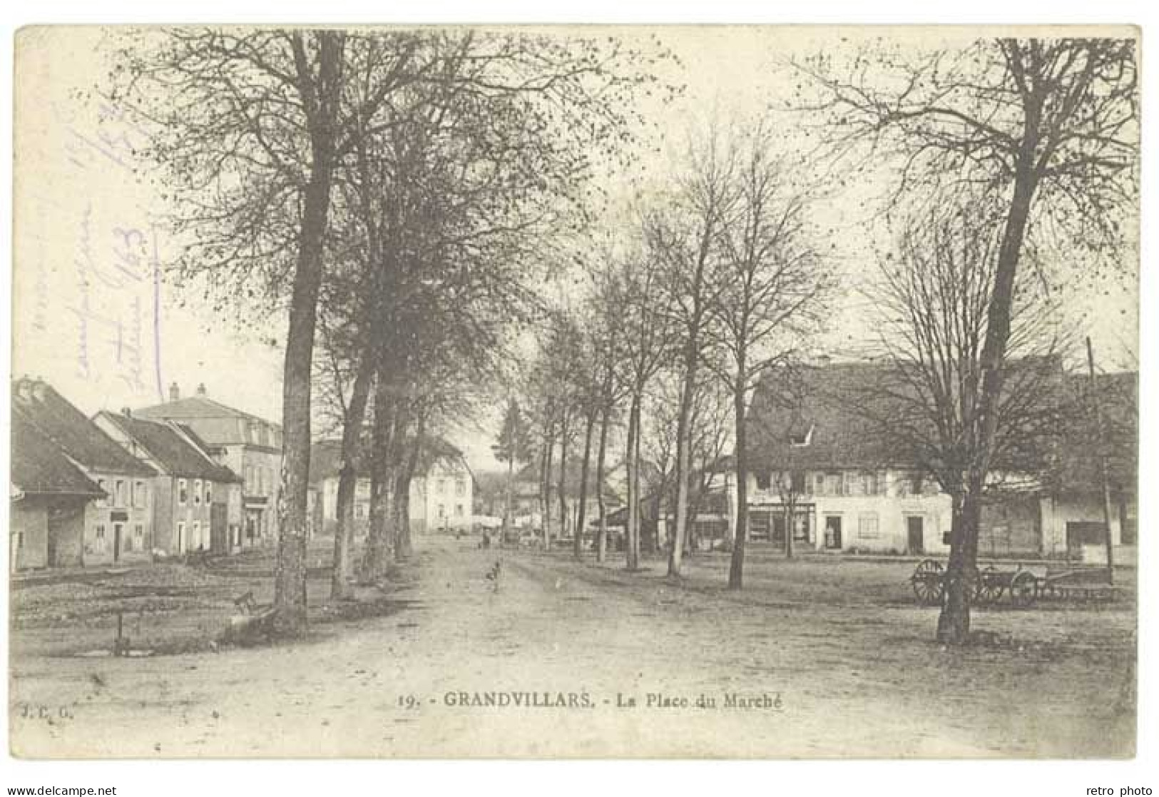 Cpa Grandvillars - La Place Du Marché - Grandvillars