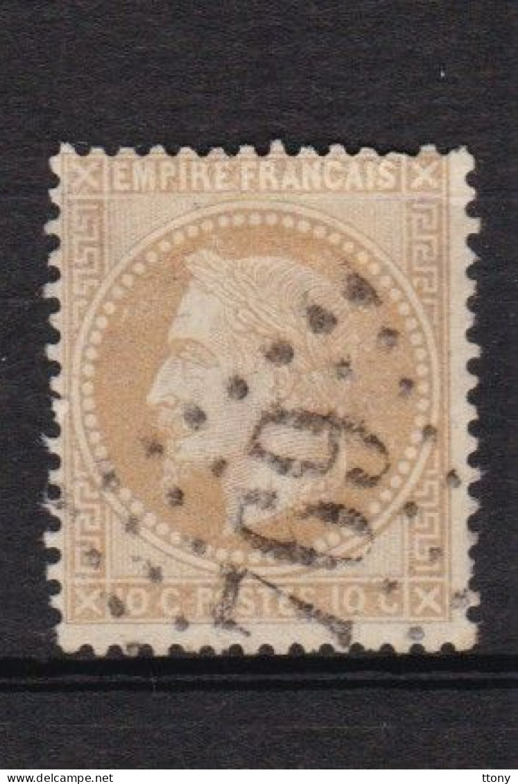 Un Timbre N° 28      Napoléon III   Lauré   Oblitéré    10 C Bistre - 1863-1870 Napoleon III With Laurels