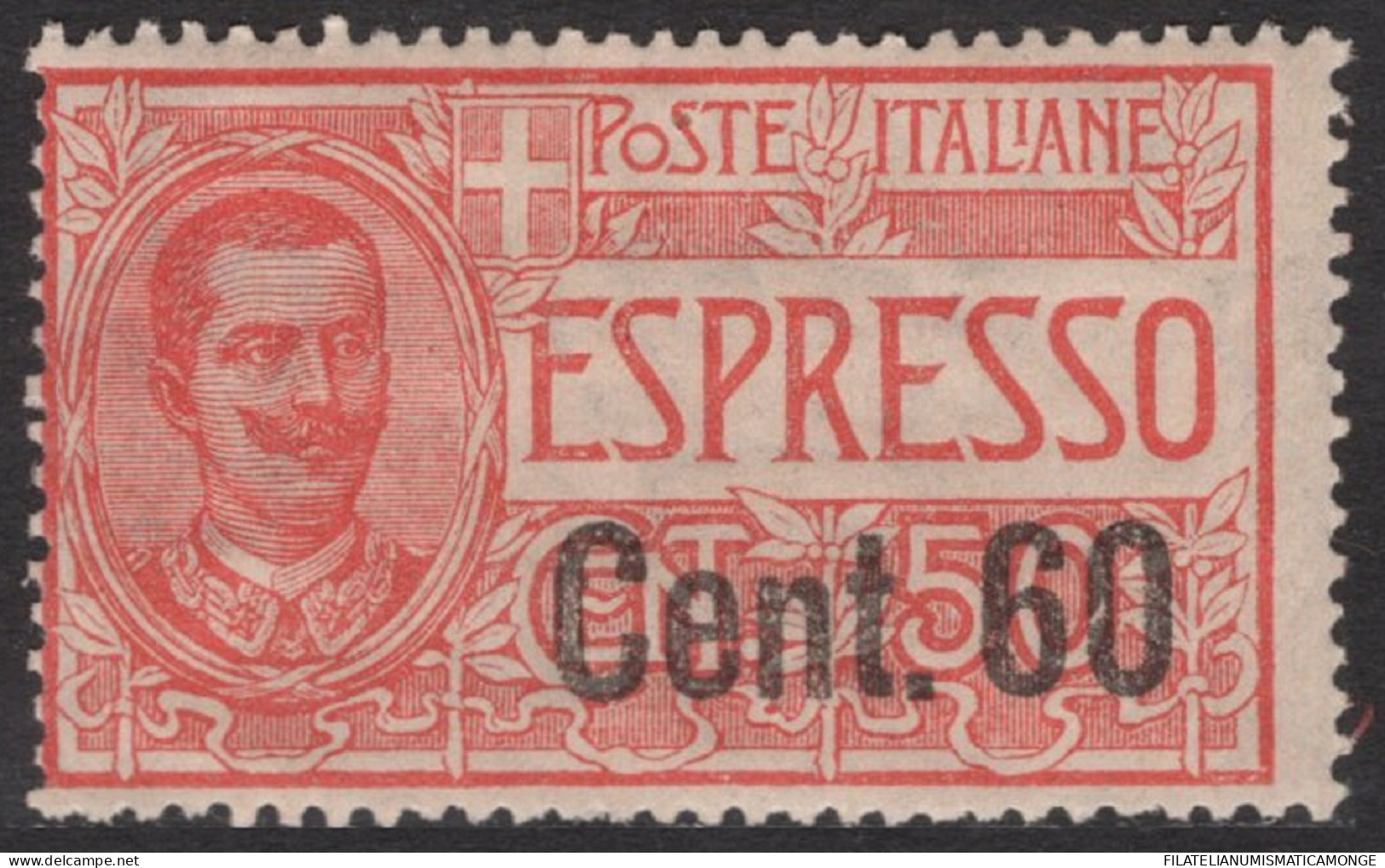 Italia / Italia 1924 Pneumática 10 **/MNH 35 Sobre 40 Ctms. Rojo  - Autres & Non Classés