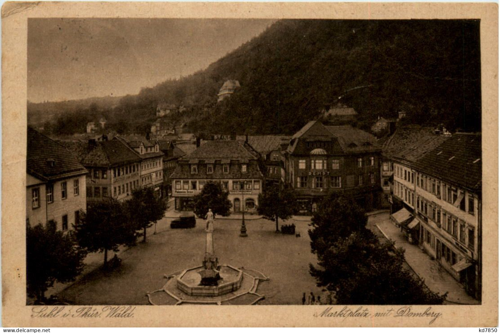 Suhl I.Thür.Wald, Marktplatz Mit Domberg - Suhl