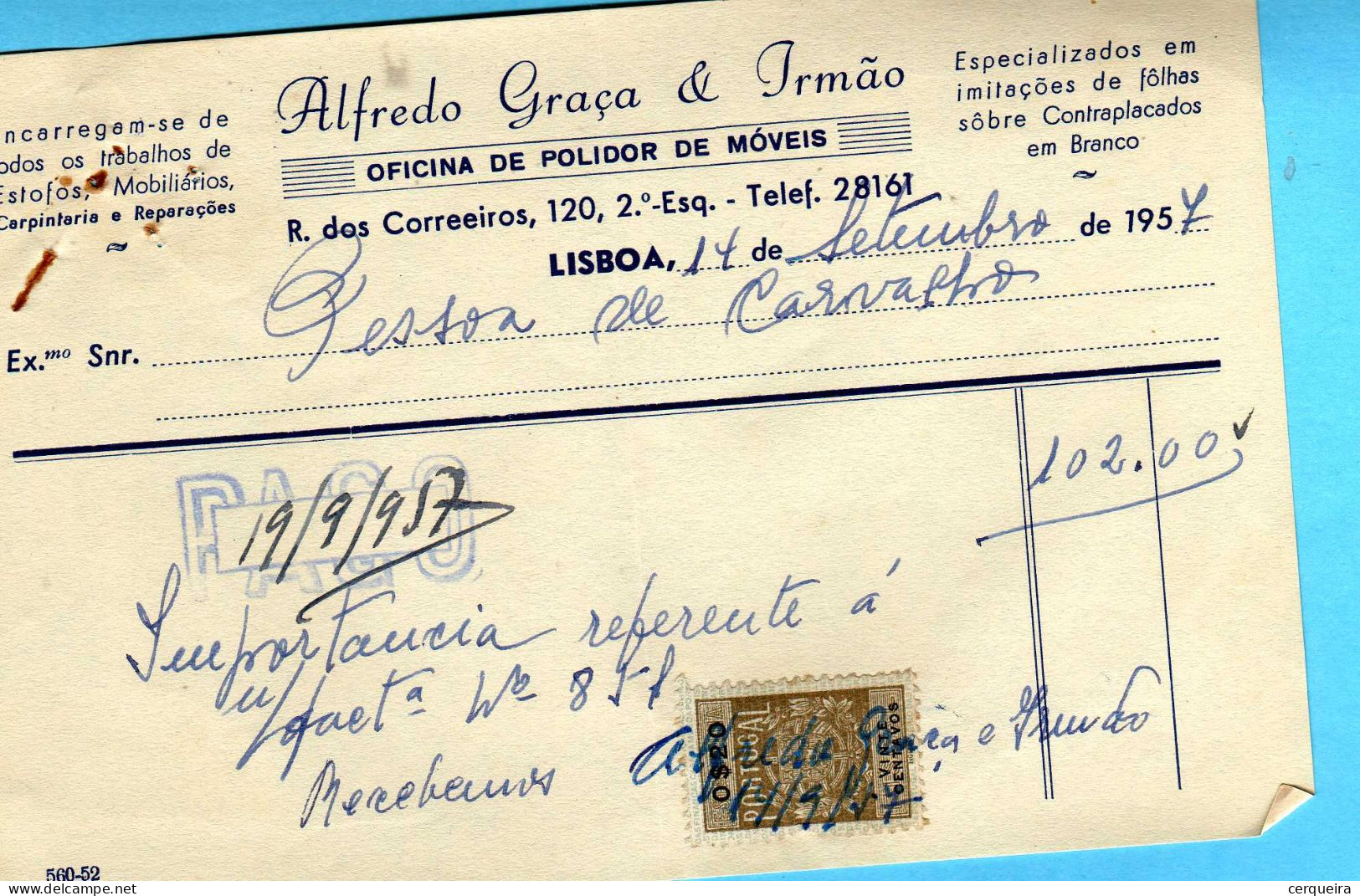 POLIDOR DE MÓVEIS - Storia Postale