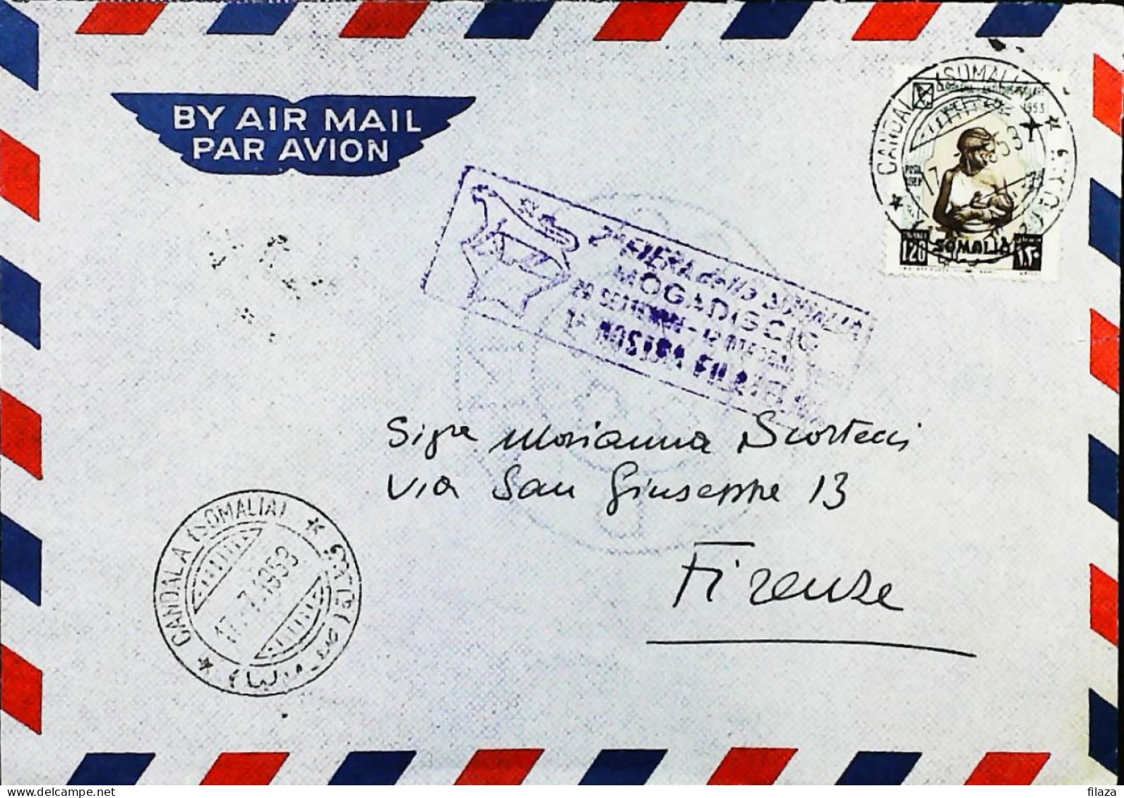 ITALIA - SOMALIA AFIS Lettera Da CANDALA 1953 - S6347 - Somalië (AFIS)