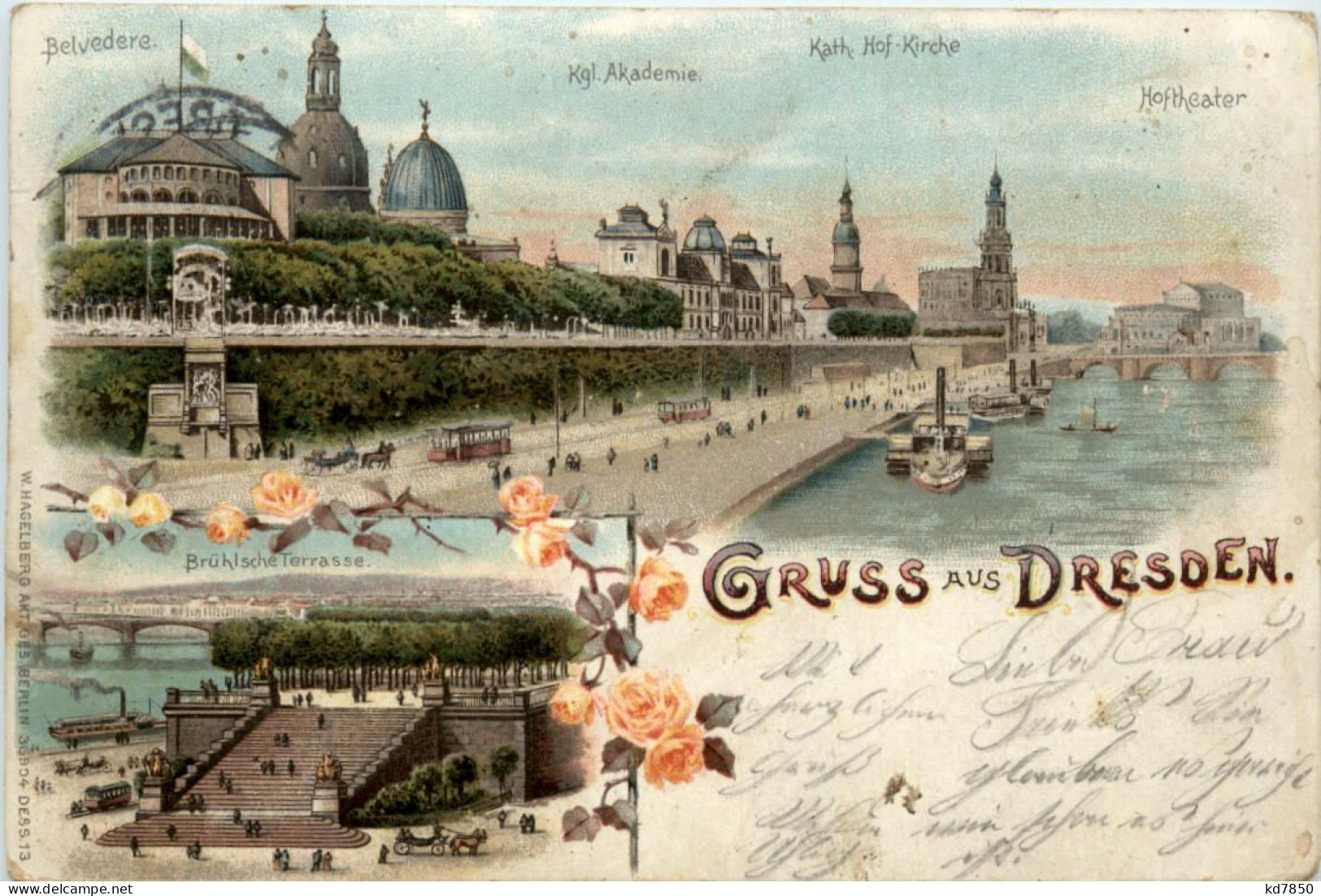 Gruss Aus Dresden - Litho - Dresden