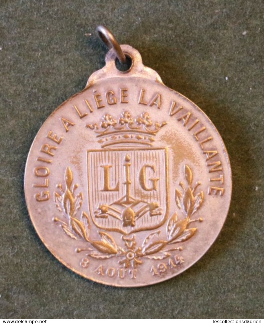 Médaille Liège La Vaillante Guerre 14-18 - Belgian Medal Wwi - Médaillette - Journée - Bélgica