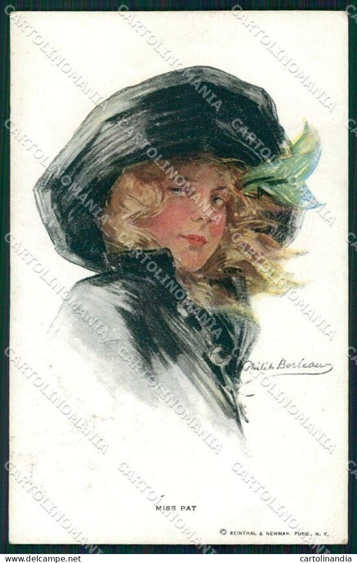 Artist Signed Philip Boileau Lady Reinthal Newman Miss Pat Cartolina XP9368 - Otros & Sin Clasificación