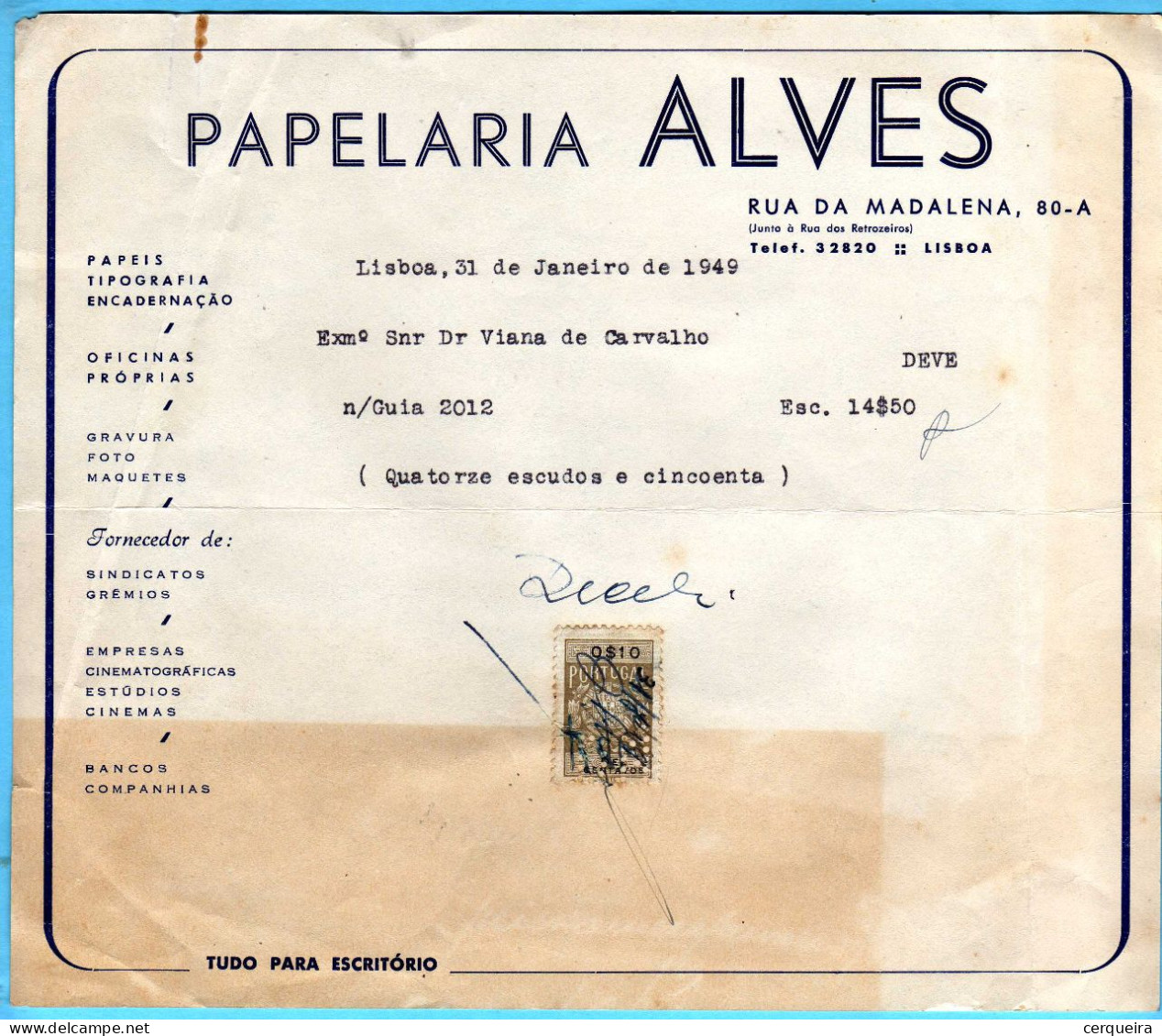 PAPELARIA FERNADES - Storia Postale