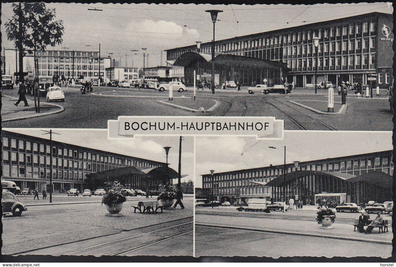 D-44787 Bochum - Hauptbahnhof - Cars - BMW Isetta - Mercedes Ponton - VW Käfer - BMW (50er Jahre) Stamp - Bochum