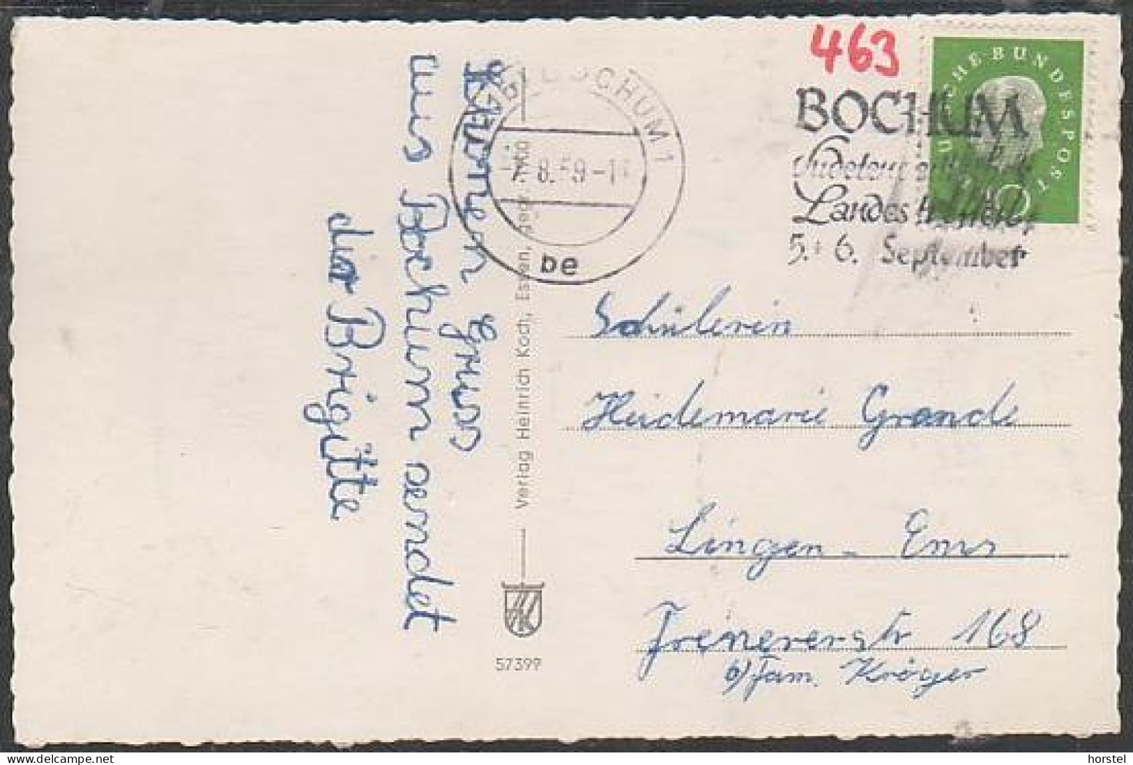 D-44787 Bochum - Hauptbahnhof - Cars - BMW Isetta - Mercedes Ponton - VW Käfer - BMW (50er Jahre) Stamp - Bochum