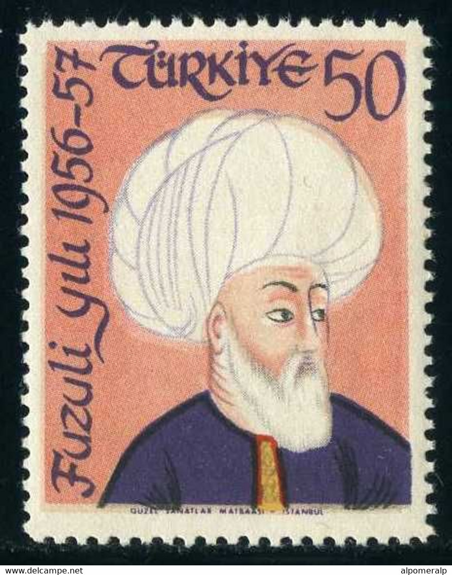 Türkiye 1957 Mi 1533 MNH Fuzuli Year | Authors | Literary People (Poets And Writers) | Literature - Unused Stamps