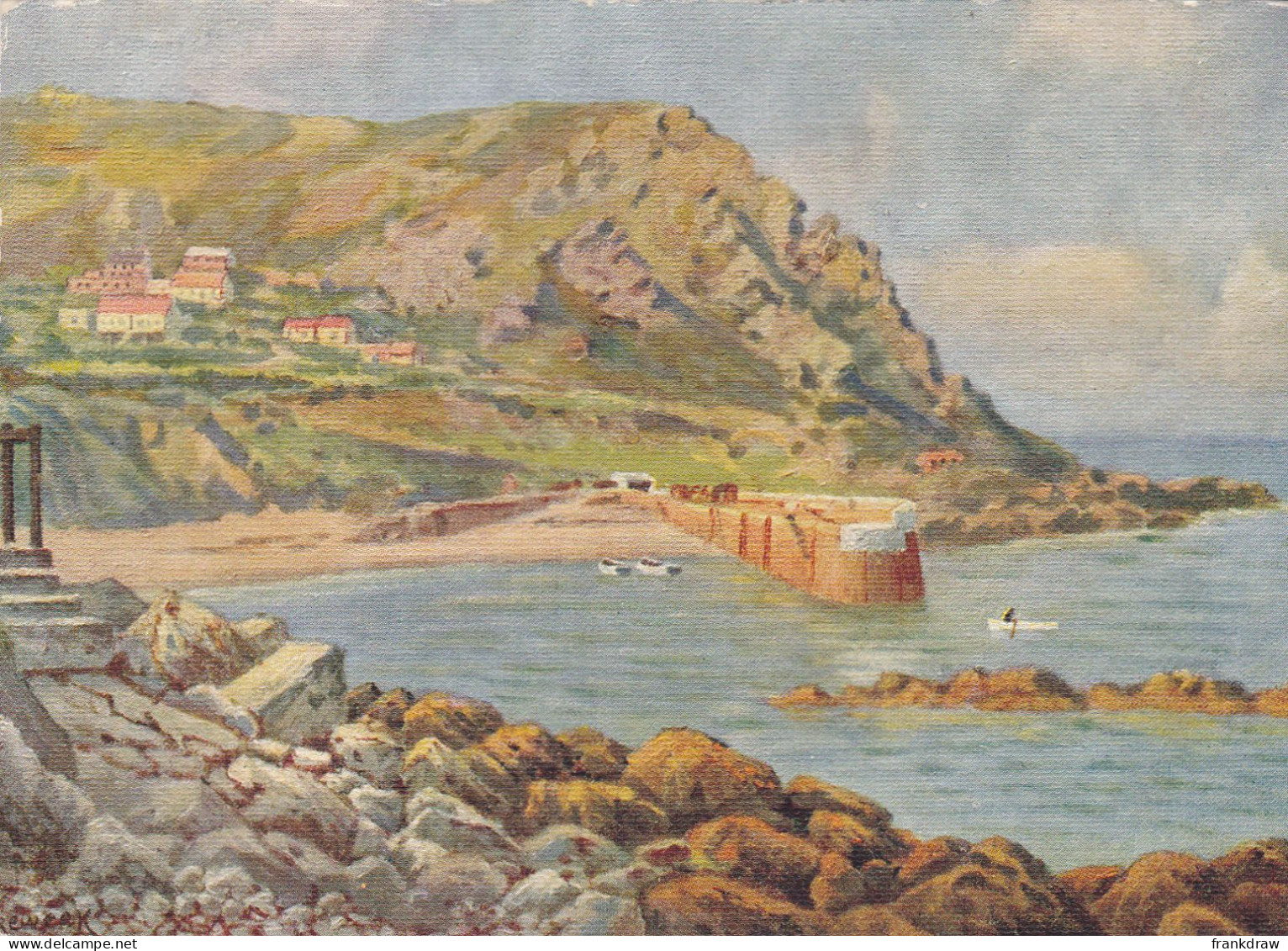 Postcard - Art - G E Treweek - Bonne Nuit Bay, Jersey - Series No. 1012 - VG - Non Classificati