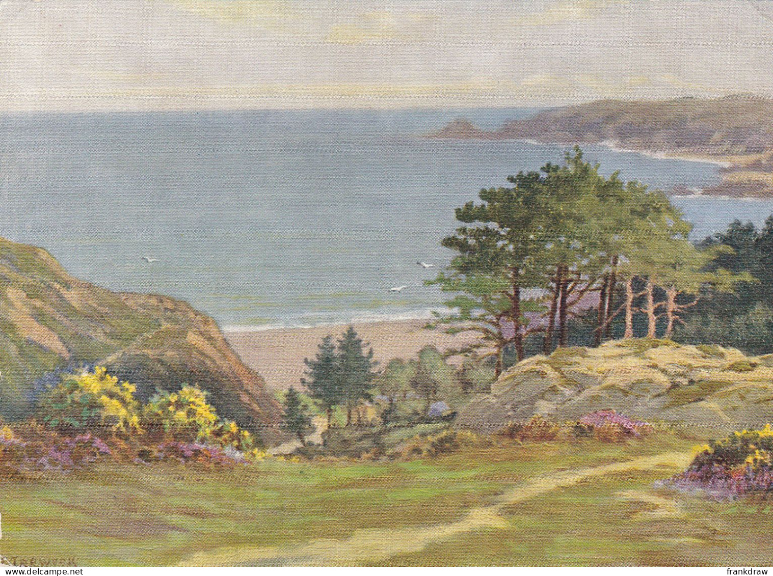 Postcard - Art - G E Treweek - Bouley Bay, Jersey - Series No. 1012 - VG - Ohne Zuordnung