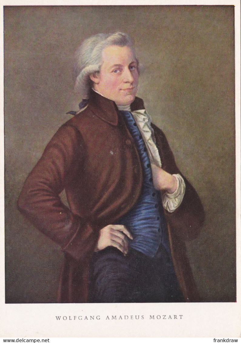 Postcard - Art - Johann Heinrich Tischbein - Wolfgang Amadeus Mozart (1756-1791) - Card No. 7099 - VG - Non Classés