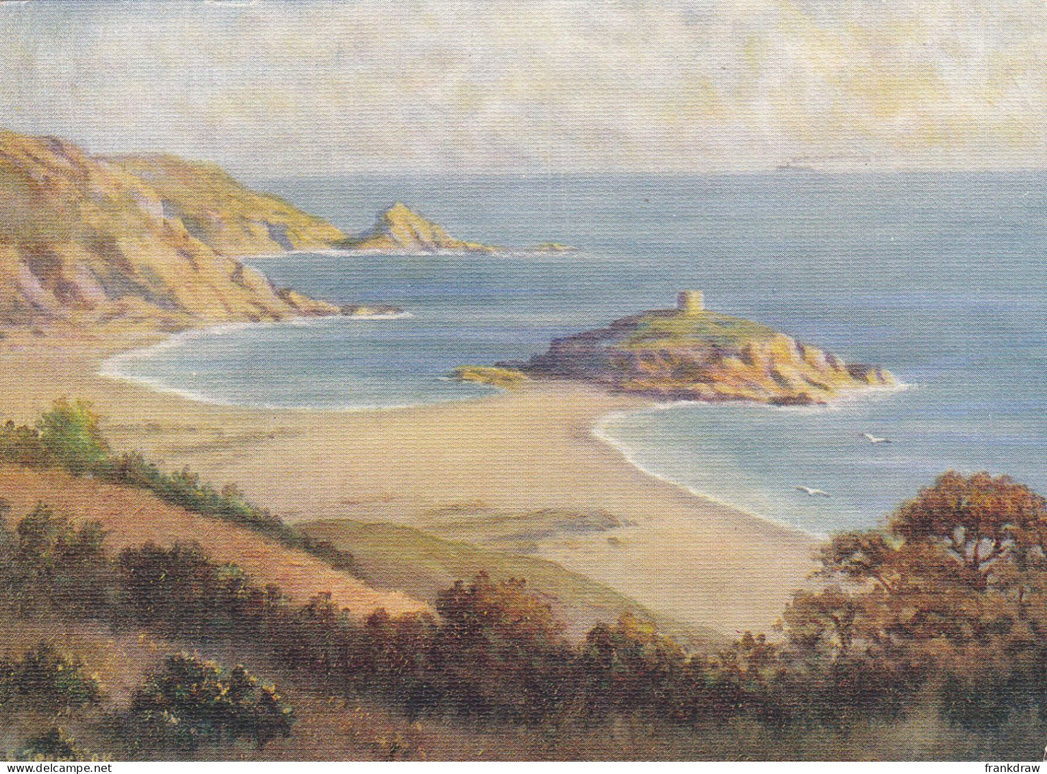 Postcard - Art - G E Treweek - Portelet Bay, Jersey - Series No. 1012 - VG - Non Classificati