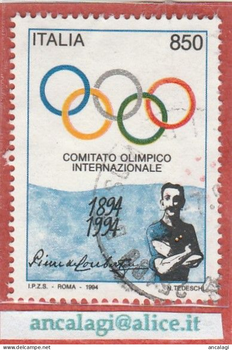 USATI ITALIA 1994 - Ref.0703 "CENTENARIO DEL C.I.O." 1 Val. - - 1991-00: Oblitérés