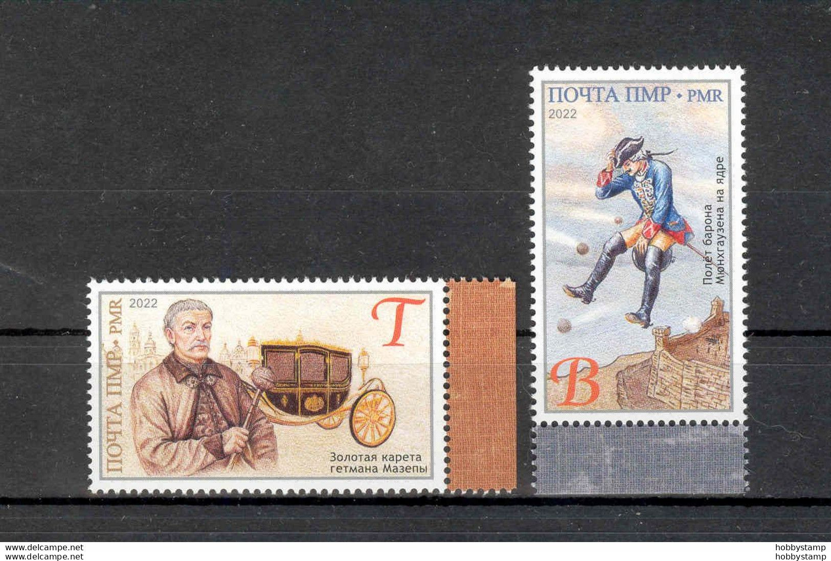 Label Transnistria 2022 Stories And Myths Europa CEPT 2v**MNH - Fantasy Labels