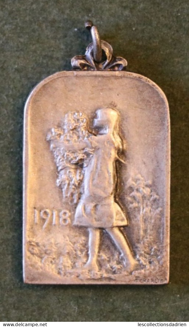 Médaille Habillement Des Enfants De Nos Soldats Guerre 14-18 - Belgian Medal Wwi - Médaillette - Journée - Charlier - Belgique
