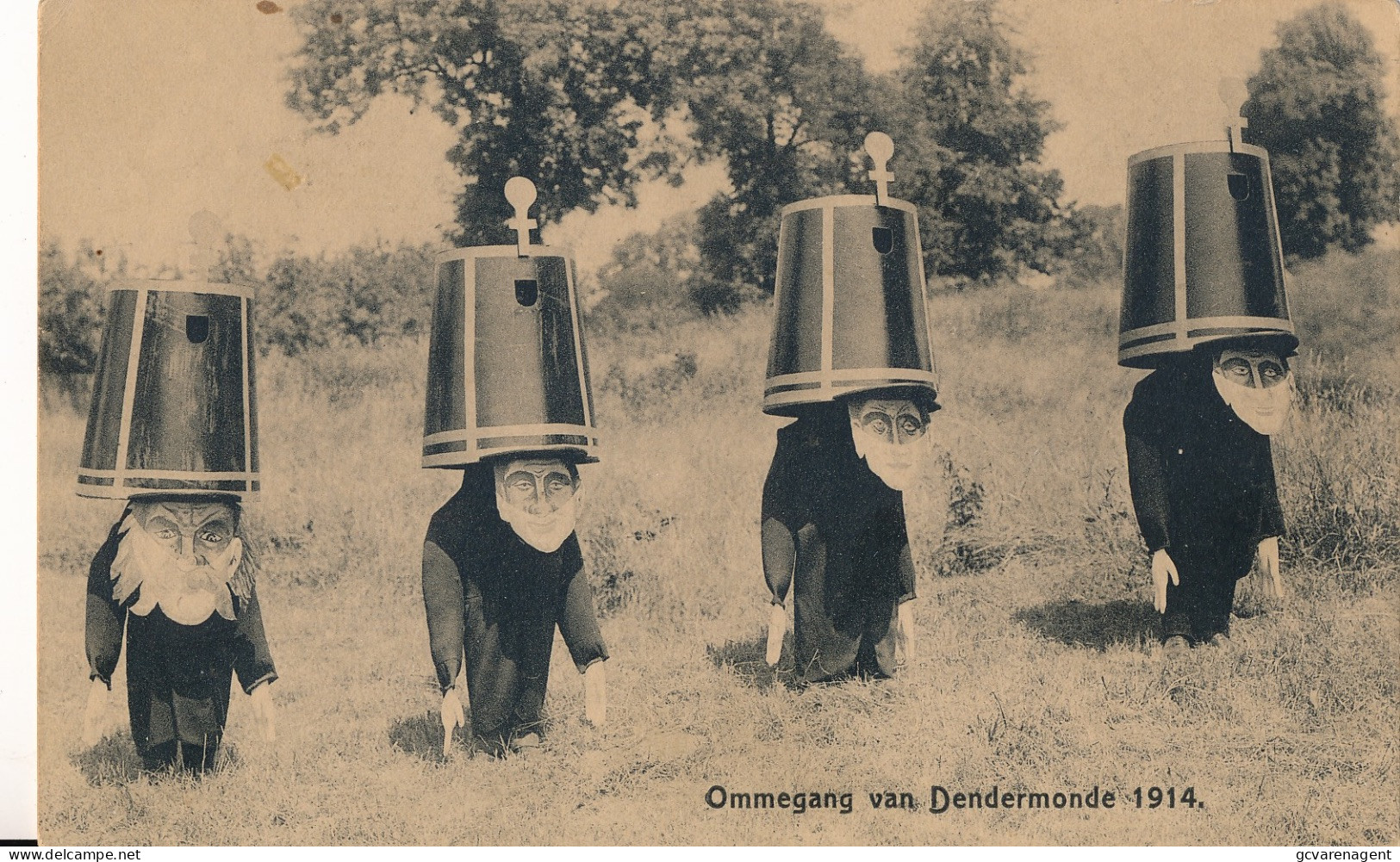 DENDERMONDE   OMMEGANG VAN DENDERMONDE 1914   DE HOTTENTOTTEN                             ZIE AFBEELDINGEN - Dendermonde