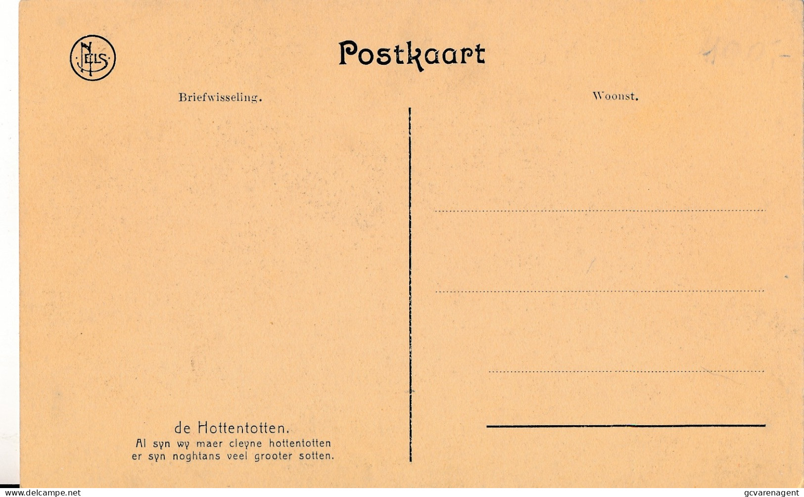 DENDERMONDE   OMMEGANG VAN DENDERMONDE 1914   DE HOTTENTOTTEN                             ZIE AFBEELDINGEN - Dendermonde