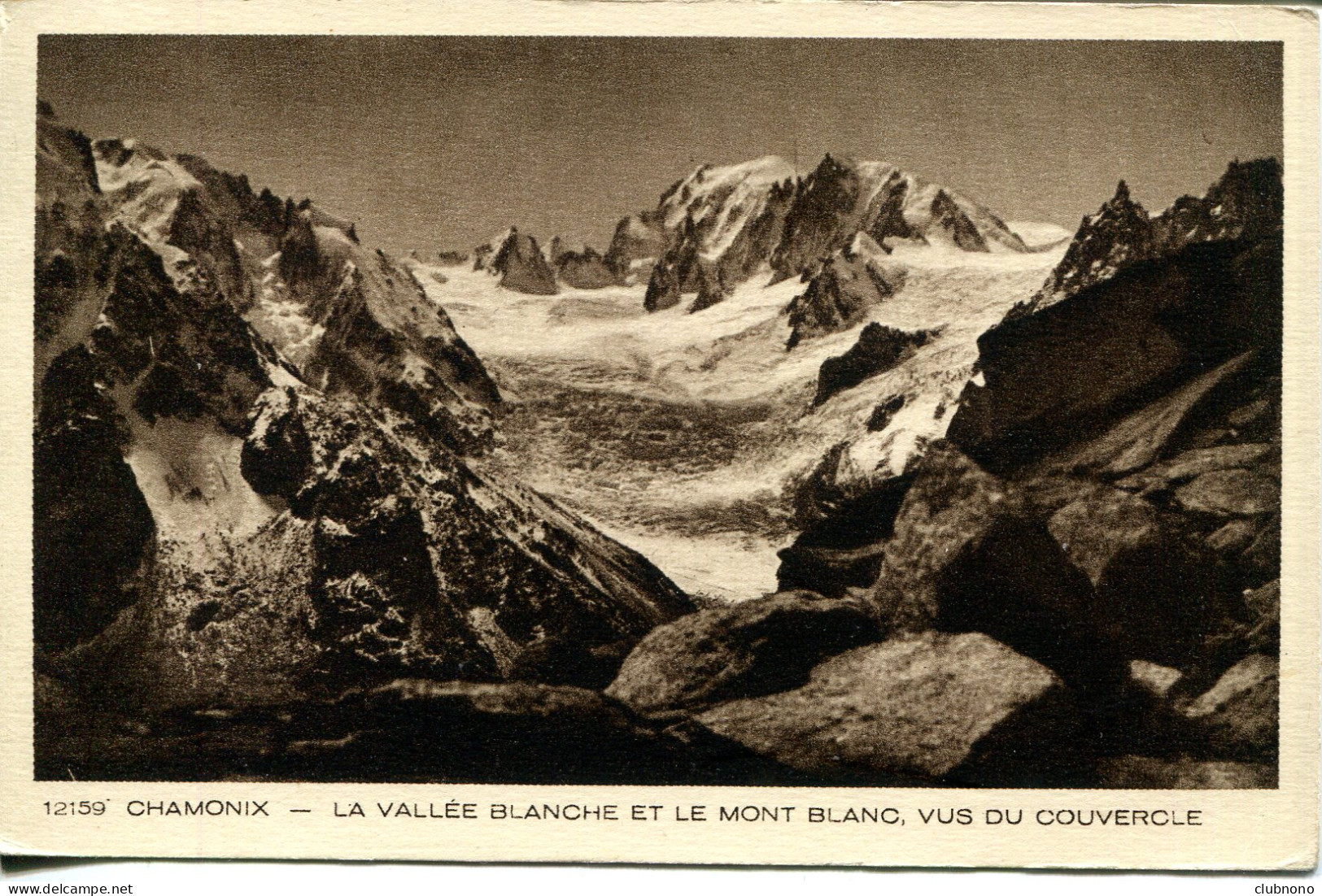 CPSM - CHAMONIX - VALLEE BLANCHE ET LE MONT BLANC VUS DU COUVERCLE - Chamonix-Mont-Blanc