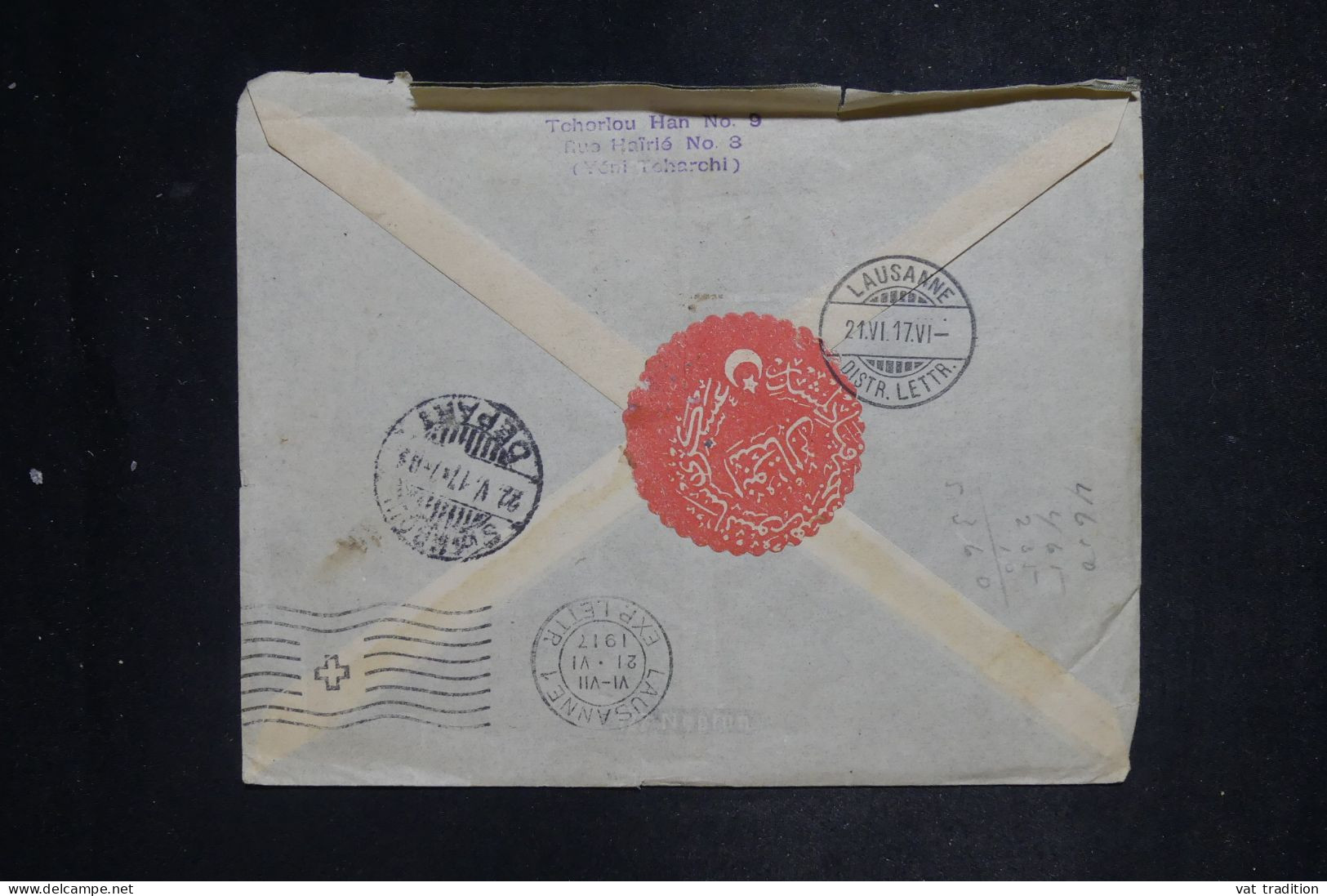 TURQUIE - Enveloppe En Recommandé De Galata Pour La Suisse En 1917  - L 151893 - Covers & Documents