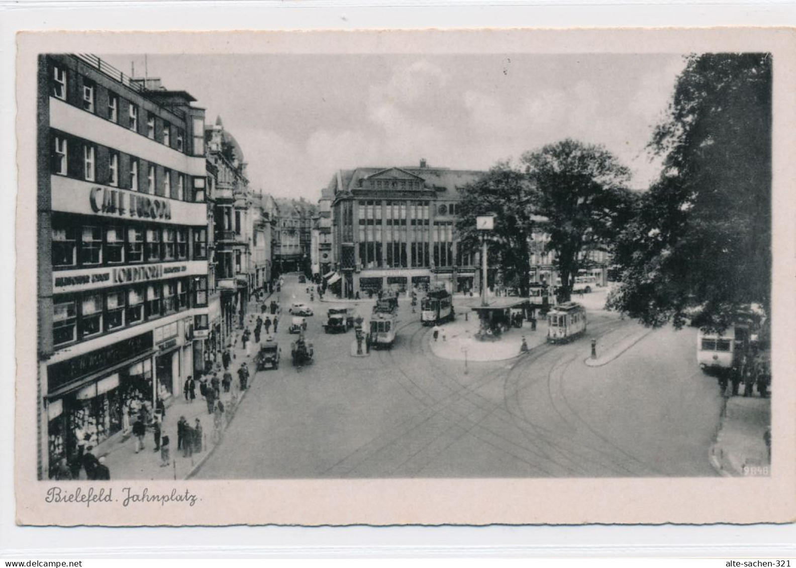 AK Um 1935 Jahnplatz Belebt Nach Niedernstraße Bielefeld - Bielefeld