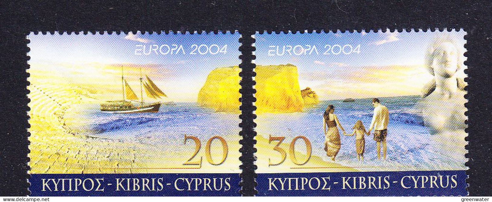 Europa Cept 2004 Cyprus 2v ** Mnh (59548) Rock Bottom - 2004