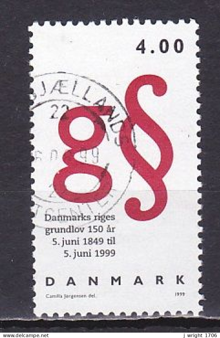 Denmark, 1999, Constitution 150th Anniv, 4.00kr, USED - Used Stamps