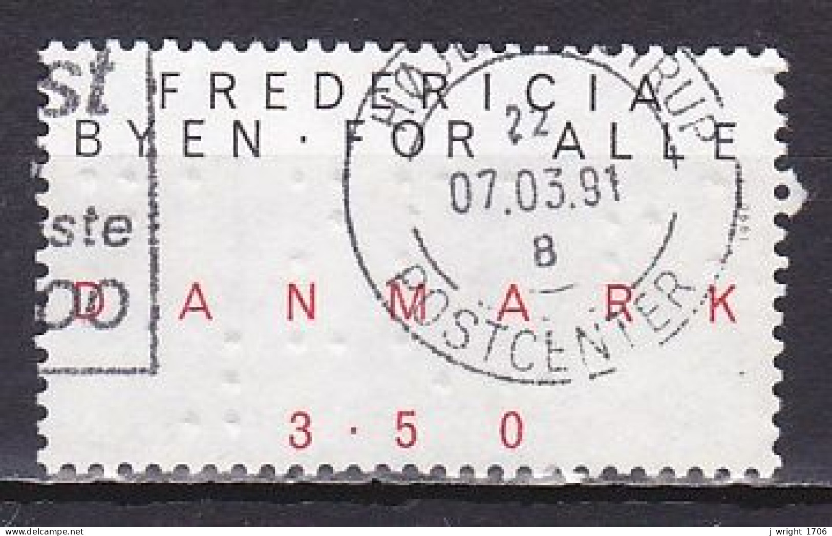 Denmark, 1990, Fredericia 'Town For All' Project, 3.50kr, USED - Gebraucht
