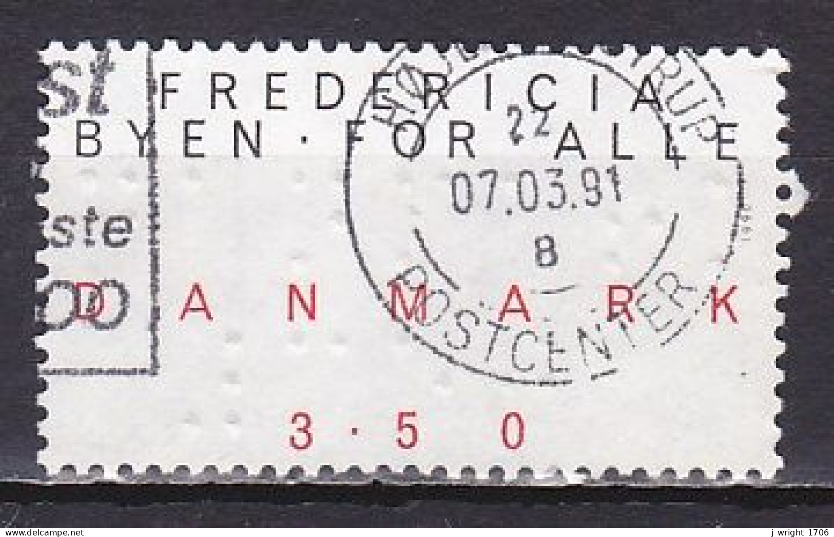 Denmark, 1990, Fredericia 'Town For All' Project, 3.50kr, USED - Used Stamps