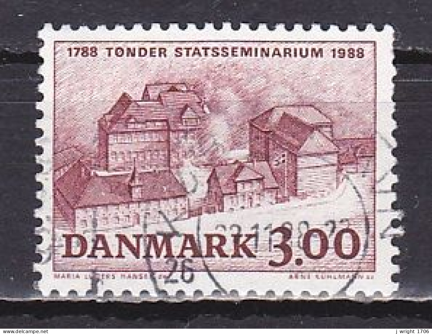 Denmark, 1988, Tønder Teacher Training Collage, 3.00kr, USED - Used Stamps
