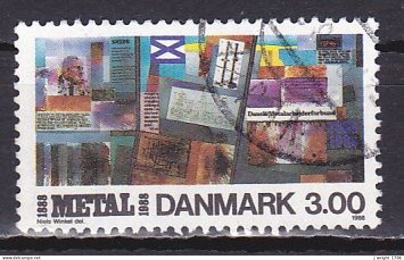 Denmark, 1988, Metal Workers Union Centenary, 3.00kr, USED - Gebraucht