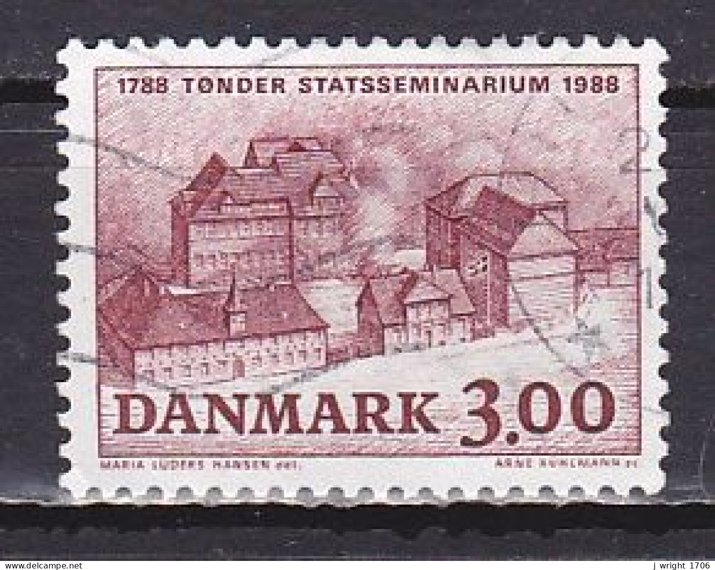 Denmark, 1988, Tønder Teacher Training Collage, 3.00kr, USED - Gebraucht