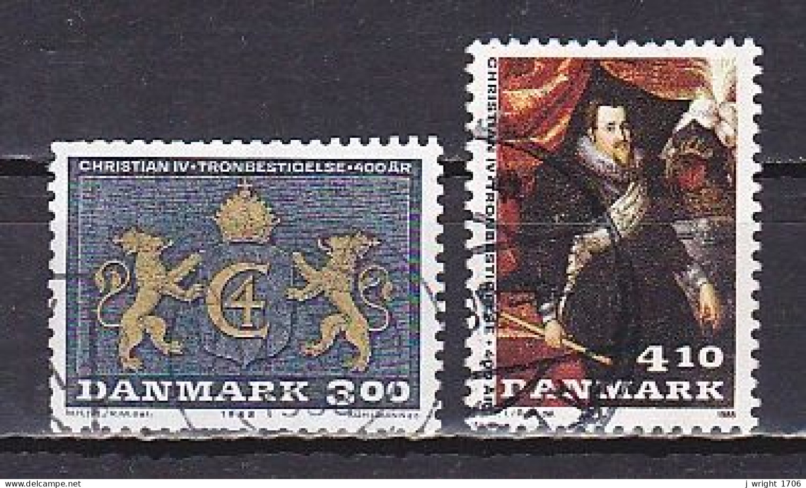 Denmark, 1988, King Christian IV Accession 400th Anniv, Set, USED - Gebraucht