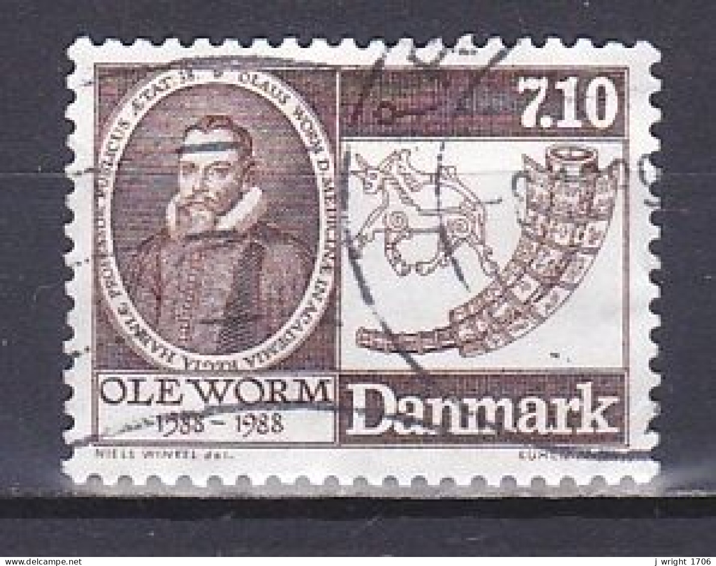 Denmark, 1988, Ole Worm, 7.10kr, USED - Gebraucht